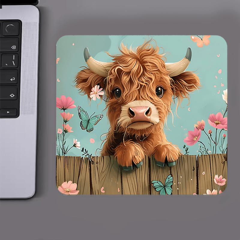 Cow Mat Rubber - Tappetino per mouse Brand Cute Highland
