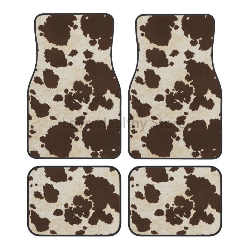 Cow Mat Rubber - Tappetini per auto mucca Set di