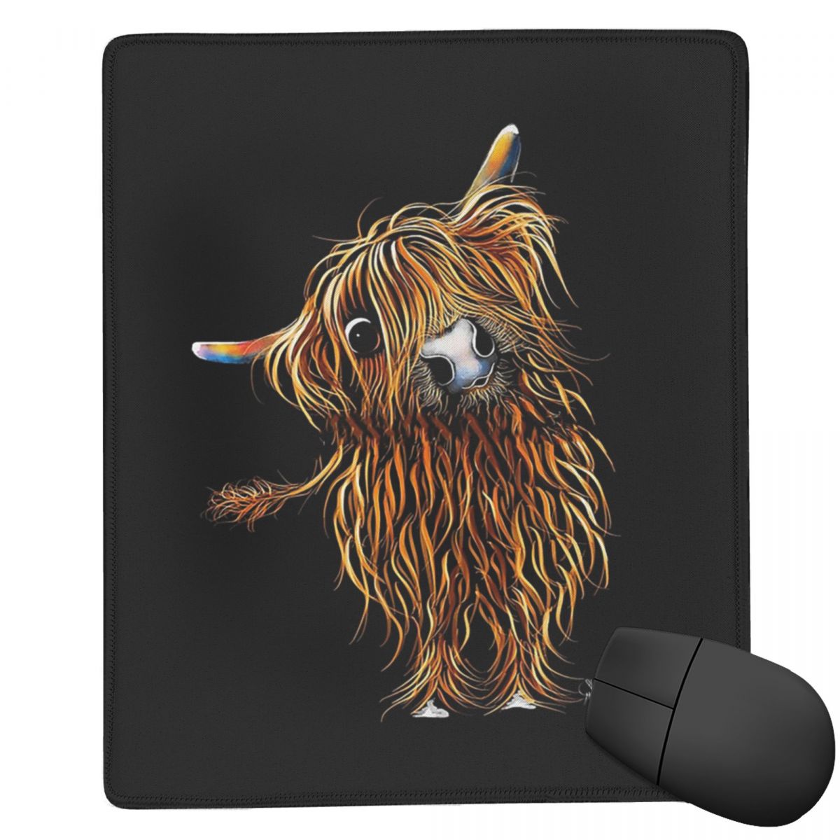 Cow Mat Rubber - Tappetino per mouse con stampa Highland