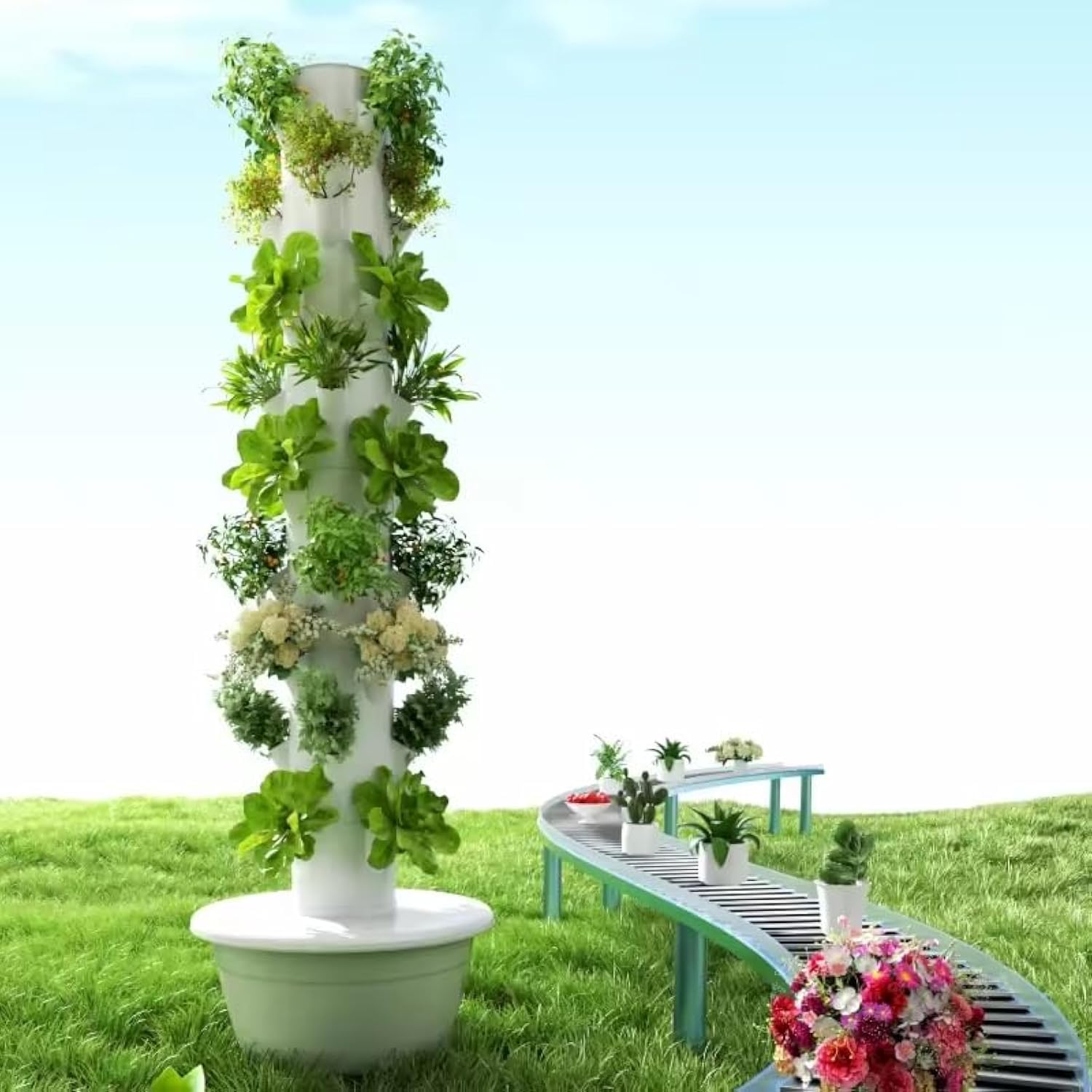 Agriculture Vertical Farming - Torre di Coltivazione Idroponica Verticale, Sistema